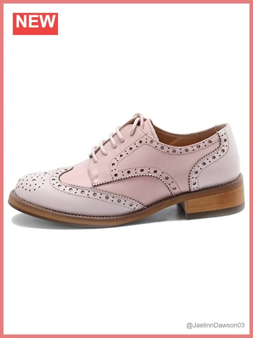 Women's Leather Oxford Shoes Lace-Up Flat Comfortable